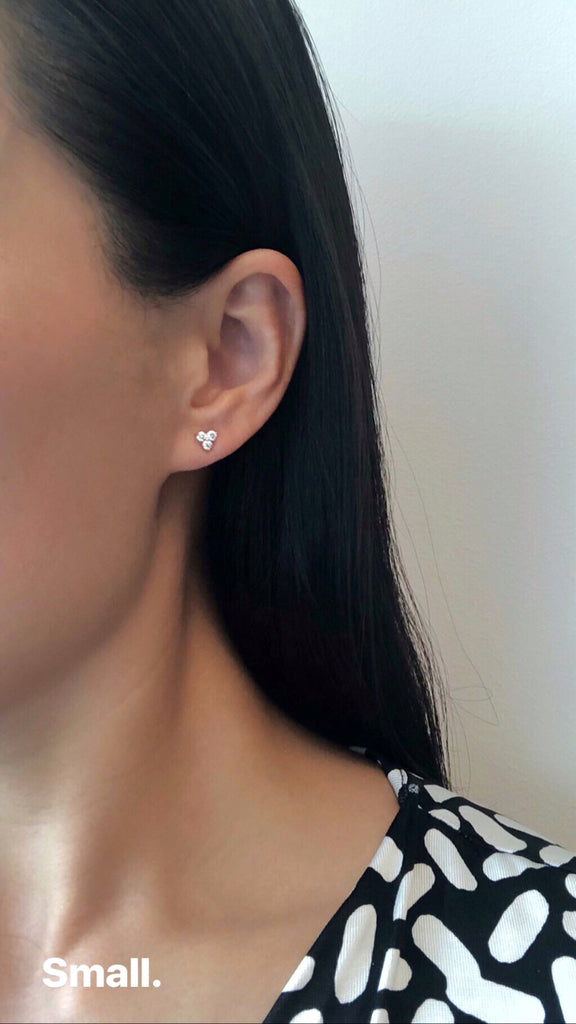 Mimie Diamond Cluster Earrings - Small