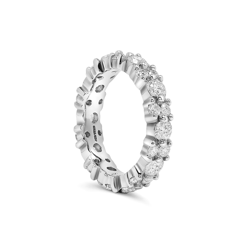 White Gold Diamond Garland Eternity Ring